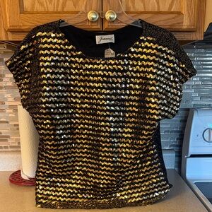 gold seguin  top for any occasion brand new with tags